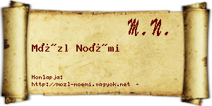 Mözl Noémi névjegykártya